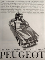1958 Holiday Original Art Ad Advertisement PEUGEOT France Sportsedan Aut... - £8.47 GBP