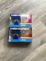 Lot of 2 MEMOREX DBS 90 Cassette Tapes ~  BRAND NEW~FACTORY SEALED - £3.85 GBP