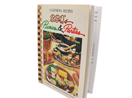 Vintage Spiral California Recipes BBQ’s Picnics &amp; Parties Cookbook Cooking 1991 - £15.80 GBP
