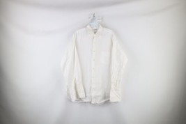Vintage 60s Streetwear Mens 16 33 French Cuff Collared Button Shirt White USA - £35.01 GBP
