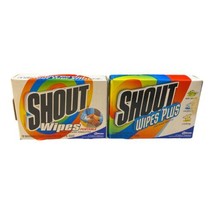 Discontinued Shout Wipe &amp; Go Instant Stain Remover Wipes 21 Total Wipes - £11.19 GBP