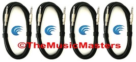 4 Pack 12ft 1/4&quot; Instrument Guitar Bass Amp Keyboard Audio Cable Cord Wi... - £24.83 GBP