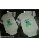 2x GAP Baby Boy Graphic/logo Bodysuits, Gray, Size 12 Months, NWT,100% A... - £11.96 GBP