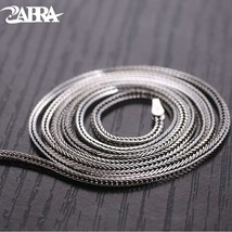 ZABRA Solid 925 Sterling Silver  Choker Necklace For Women Men 1mm 46/51/56/61/6 - £55.56 GBP