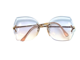 Vintage Tura Gold  Eyeglass Frames MOD-2078 HGP 140MM Japan 5 1/2&quot;  1/20... - $77.37
