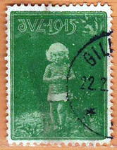 Denmark Jvl 1915 Fine Used Local Cinderella Stamp &quot; Little Girl&quot; - $1.10