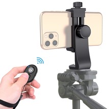 Universal Phone Tripod Mount Adapter With Wireless Camera Remote, Cell P... - £14.94 GBP
