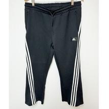 Adidas Womens Future Icon 3 Stripe Flare Pants Black White GU9698 Large - £38.15 GBP