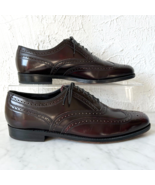 Florsheim Burgundy Brogue Leather Oxfords Wingtips - Men&#39;s Dress Shoes 11 D - $47.45