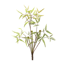 Elegant Mini Fern Bush Set Of 6 - 19&quot; Plastic Foliage - £34.46 GBP