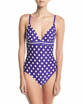 Kate Spade ~LARGE- Xlrg~ Polka Dot V-Neck One-Piece Swimsuit Msrp $128 Nwt Z1 - $85.99