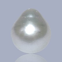 Oval Drop 13.1 x 14.5mm 16.8 Carat Silver White South Sea Pearl Loose Un-Drilled - $40.39