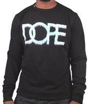 Dope Couture Nero da Uomo Sub-Zero Ghiaccio Freddo Pile Felpa Girocollo Nwt - £28.70 GBP