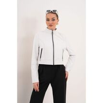 The Elvaris Reversible White Leather Women Jacket image 2