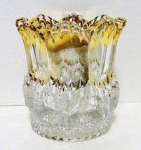 Clear and Gold Toothpick Holder Vintage - £14.23 GBP