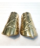 Nautical Roman Brass Finish Arm Guard Pair Medieval Bracers Armor Costume - $79.99