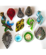 Vintage Multi-color Murano Glass Pendants Lot of 12 - $96.53