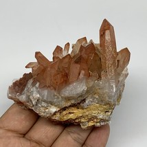 197.9g, 3.3&quot;x2.5&quot;x2&quot; Red Quartz Crystal Cluster Mineral Specimens @Morocco, B113 - £44.76 GBP