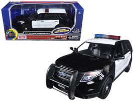 2015 Ford Police Interceptor Utility Black and White with Flashing Light Bar and - £42.95 GBP