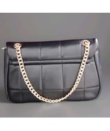 Black Ladies Faux Leather Tote Handbag Women Designer Work  Shoulder Bag - $23.80 CAD