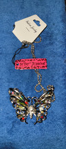 New Betsey Johnson Necklace Butterfly Multicolor Rhinestone Collectible Decorate - £11.98 GBP