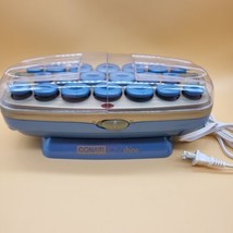 Conair Ion Shine Hot Rollers 20 Curlers Flocked Velvet Blue 3 Size Pagea... - $25.97