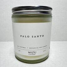 New Mizu Palo Santo Essential Oil Candle Soy M.Hainey New - $18.98
