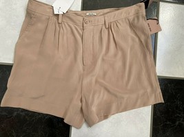 NWT 100% AUTH Miu Miu Nude Silk Shorts Sz 44 - $186.12