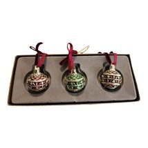 AGC LLC  Christmas Ornament Set of 3 Tree Balls - £11.79 GBP