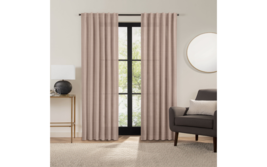 (1) Fieldcrest Luxury Alden Linen Light-Filtering Curtain 50x84 JCPENNEY - $9.89