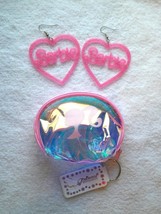 NWT Barbie Coin Purse Keychain Earrings Set - £18.67 GBP