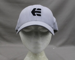 Retro Skateboard Hat - Etnies Black logo on Grey - Adult Stretch Fit - $35.00