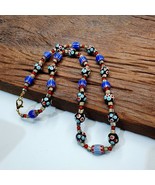 Vintage estilo veneciano comercio mofeta azul chevron corazón blanco cue... - $37.31