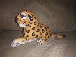Realistic Cheetah Leopard Plush 6&quot; Tall 10&quot; Long Spots Whiskers No Tags Brand... - £15.47 GBP