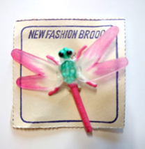 Dragonfly Fashion Brooch Vintage UNUSED Japan Retro Plastic Insect Pin Bug Weird - £19.06 GBP