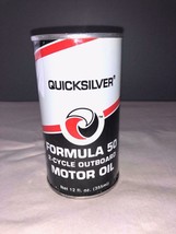 Vintage Quicksilver Formula 50 2 Cycle. Outboard Motor Oil Can Pop Top Unopened - £8.04 GBP