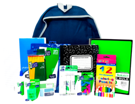 Back to School 17&quot; Wexford Backpack 50 Piece Bundle School Supply Kit - £19.75 GBP