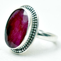925 Sterling Silver Ruby Handmade Ring SZ H to Y Festive Gift RS-1156 - £31.84 GBP