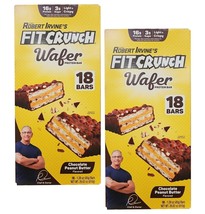 2 Packs FITCRUNCH Wafer Protein Bars Chocolate Peanut Butter 18 ct  28.6oz - £47.62 GBP