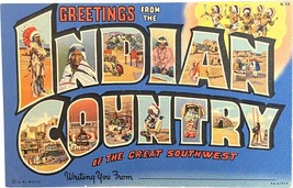 Greetings from the Indian Country of the Great Southwest, vintage postcard - $11.99