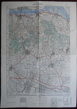 1955 Military Topographic Map Backa Palanka Ilok Donau Serbia Yugoslavia - $51.14