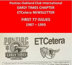 Early Times Chapter Newsletter Vol 1-7 Pontiac Oakland Club International Poci - £48.03 GBP