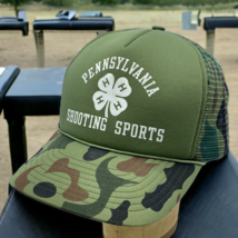 Pennsylvania Shooting Sports Camo Snapback Trucker Farmer Hat Cap Rope - £12.60 GBP