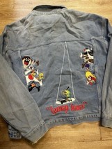 Looney Tunes Denim Jacket - Men&#39;s XXL - Distressed - Taz Bugs Coyote - $29.65