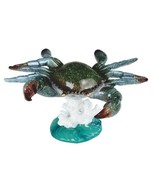 Blue Crab on Coral Figurine 5.5&quot; W Resin - $395.83 MXN