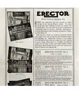 1916 Erector Set Toy Advertisement Full Page 16 x 11&quot; Collectible LGADYC3 - $946.26 MXN
