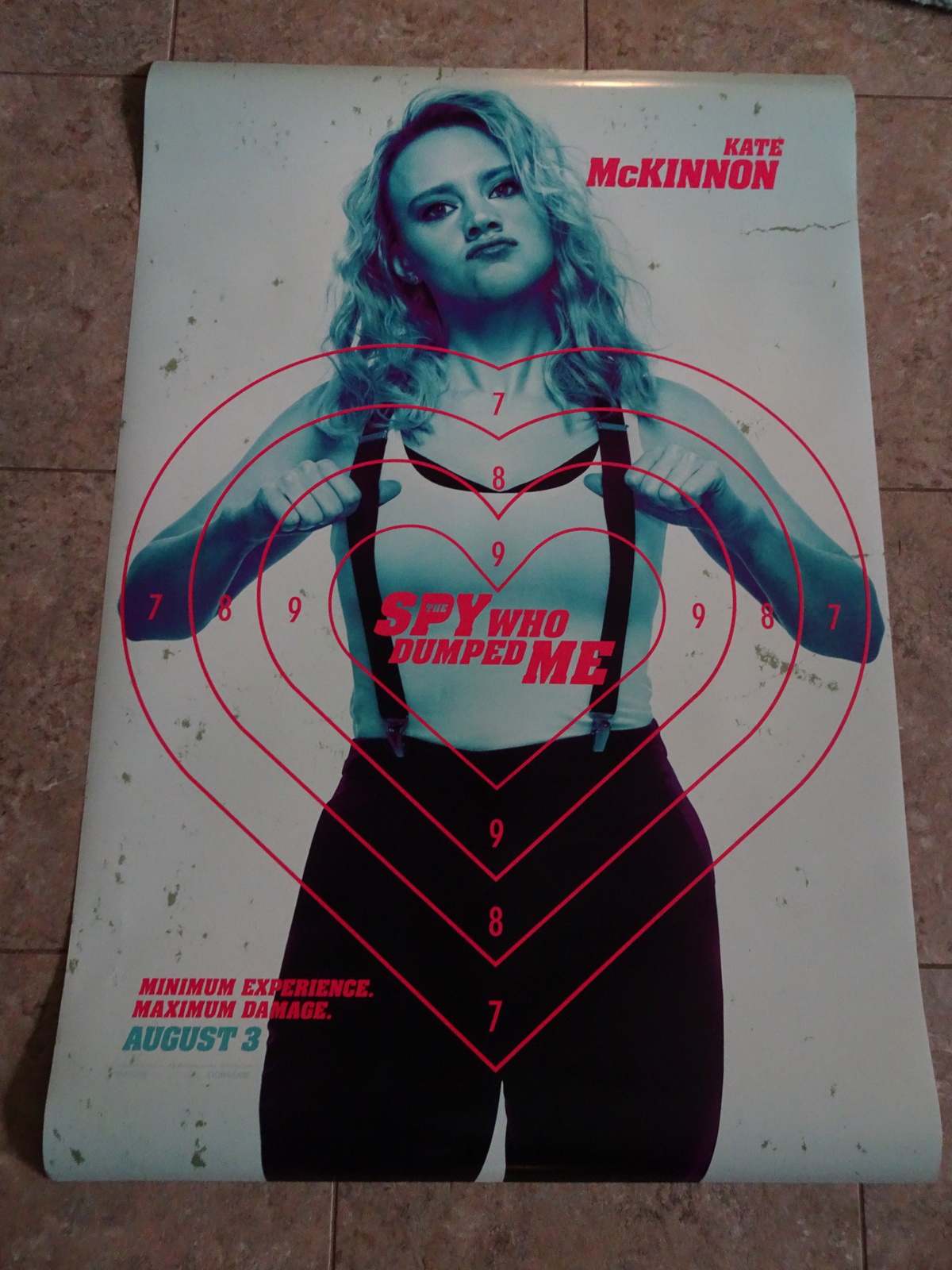 Primary image for THE SPY WHO DUMPED ME - MOVIE POSTER WITH KATE MCKINNON - HEART BULLSEYE