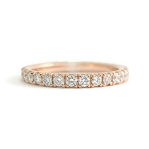 Authenticity Guarantee 
Thin Round Diamond Eternity Wedding Band Ring 14K Pin... - £1,195.03 GBP