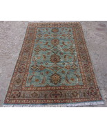 Bohemian Chobi Afghan 4x6 Blue and Gray Rug - $10,242.34 MXN