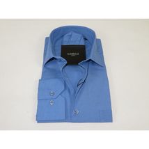 Men's Shirt Hankie CASILA Turkey Cotton Blend Long Sleeves 501770-46 Blue Oxford image 3
